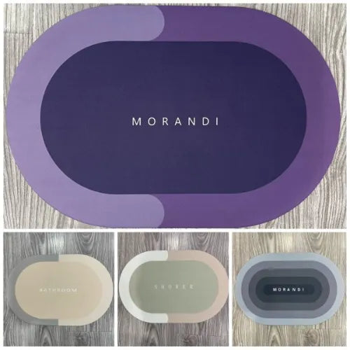 Round Quick-Dry Bath Mat – Super Absorbent Non-Slip Rug