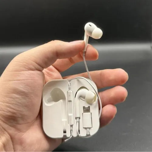 Apple-Style Wired Earphones with Mic – Hands-Free iPhone