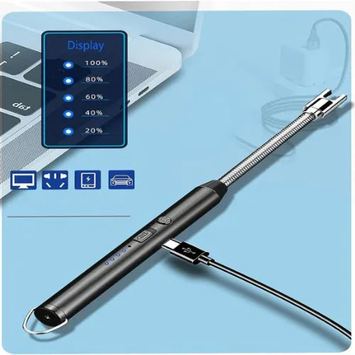 USB Rechargeable Arc Lighter – Flameless, Windproof, Safe