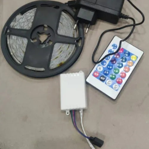 15ft RGB LED Strip Light with Remote & 12V Adapter