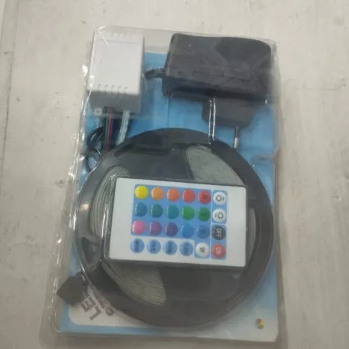 15ft RGB LED Strip Light with Remote & 12V Adapter