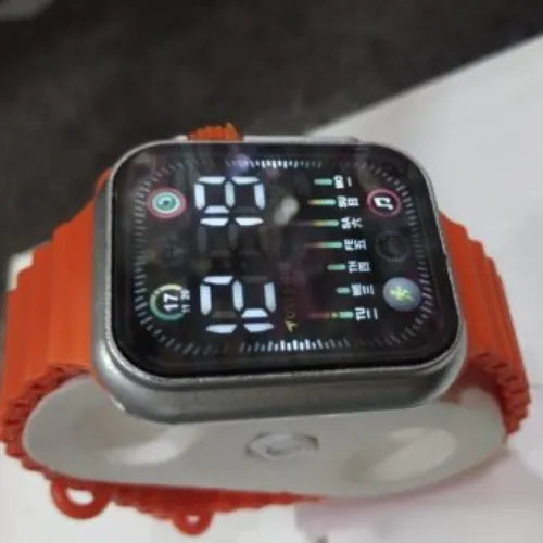 Salicon FlexiTime Digital Watch – Stylish Orange & Gray