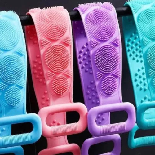 Dual-Sided Bath Towel Scrubber – Back & Body Exfoliator
