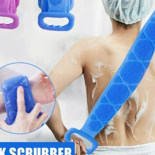 Dual-Sided Bath Towel Scrubber – Back & Body Exfoliator