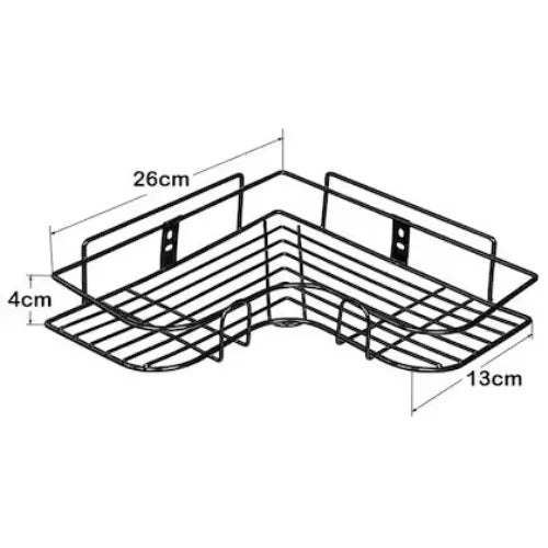 Rustproof Bathroom Corner Shelf – Wall-Mounted Storage Organizer