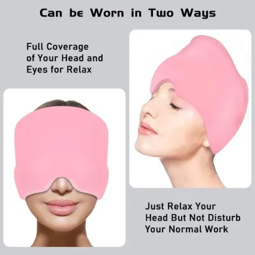 Migraine Relief Cap – Hot & Cold Gel Therapy for Head & Eyes