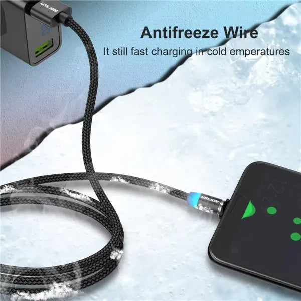 3-in-1 Magnetic Charging Cable – Fast Charge for Android & iPhone