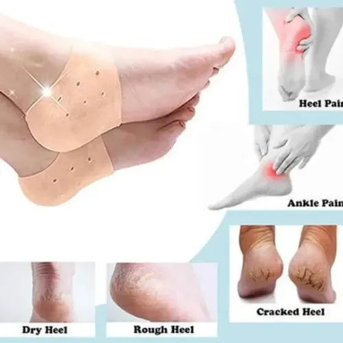 Silicone Heel Pads – Anti-Crack & Pain Relief for Men & Women