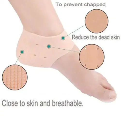 Silicone Heel Pads – Anti-Crack & Pain Relief for Men & Women