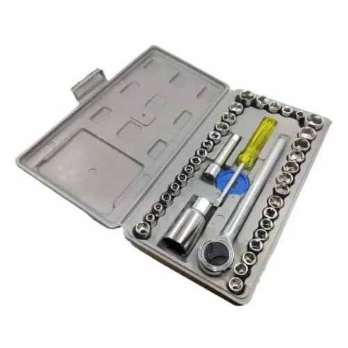 Aiwa 40-Piece Tool Kit – Socket Wrench & Screwdriver Set