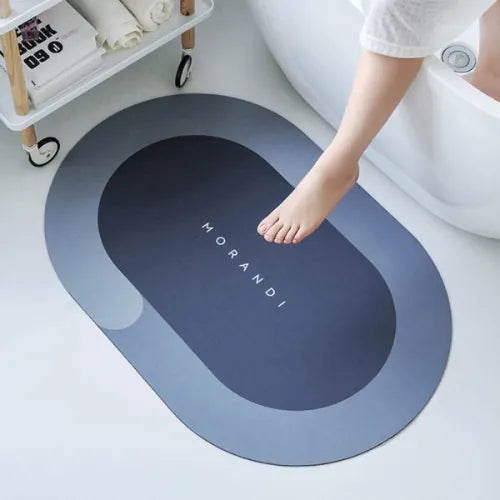 Round Quick-Dry Bath Mat – Super Absorbent Non-Slip Rug