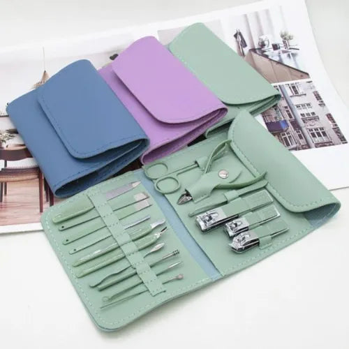 16-in-1 Manicure & Pedicure Kit – Stainless Steel Grooming Set