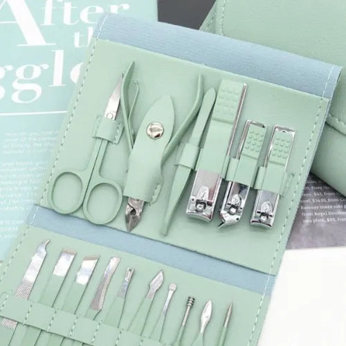 16-in-1 Manicure & Pedicure Kit – Stainless Steel Grooming Set
