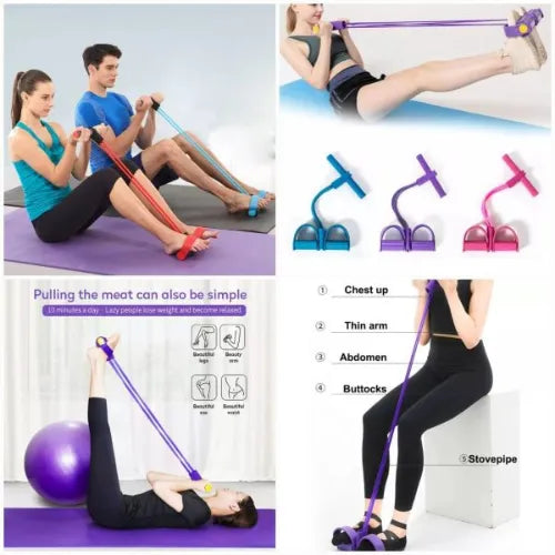 Double String Rubber Tummy Trimmer – Home & Gym Exercise Tool
